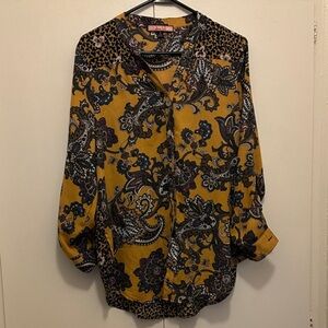 Chic Paisley Button-Up Blouse